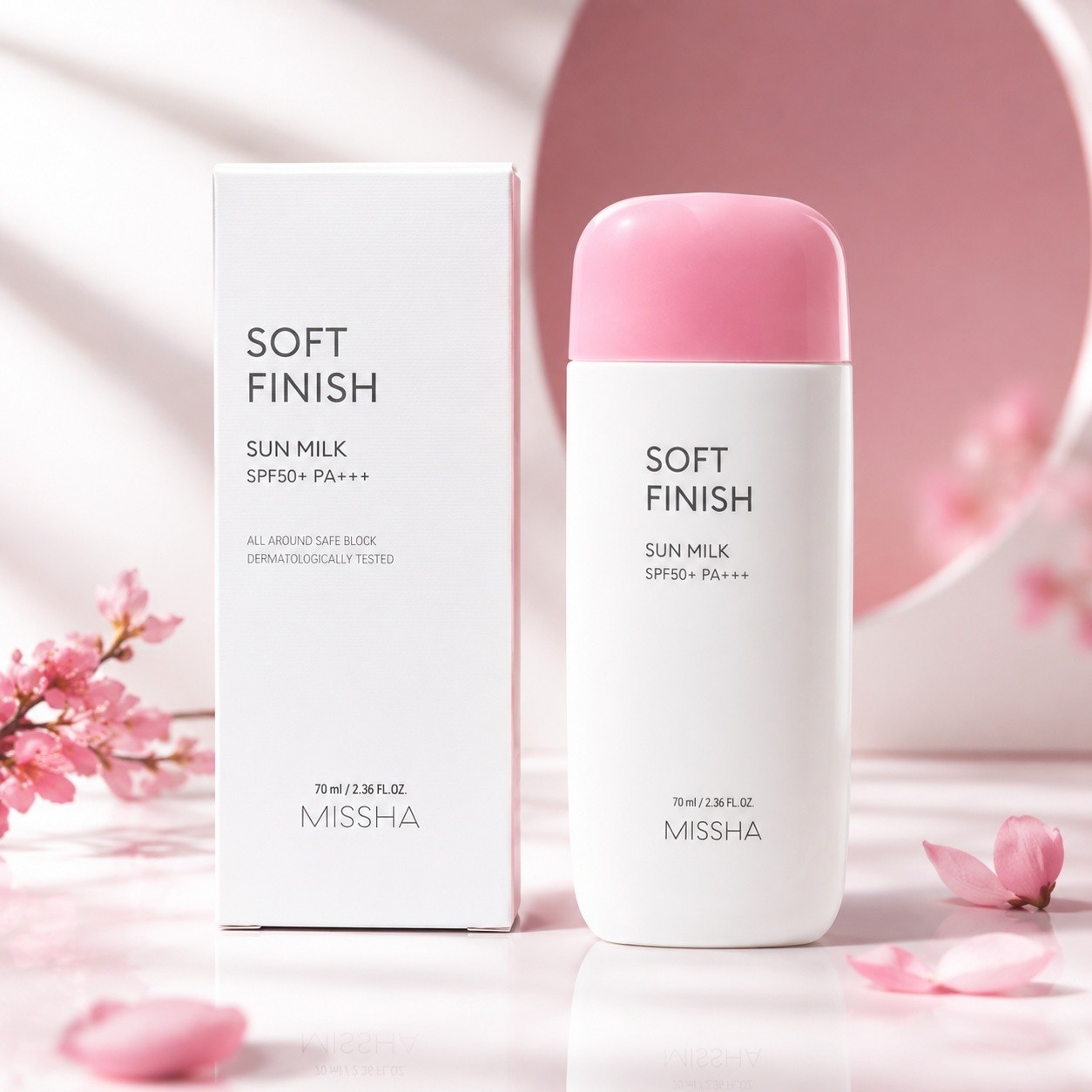 Missha Soft Finish Sun Milk Sunscreen SPF50 plus PA triple plus - 70ml